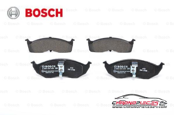 Achat de BOSCH 0 986 424 363 Kit de plaquettes de frein, frein à disque pas chères