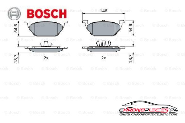 Achat de BOSCH 0 986 424 364 Kit de plaquettes de frein, frein à disque pas chères