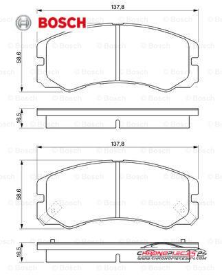 Achat de BOSCH 0 986 424 366 Kit de plaquettes de frein, frein à disque pas chères