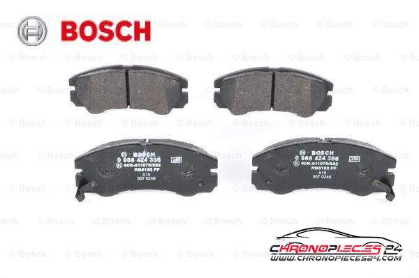 Achat de BOSCH 0 986 424 366 Kit de plaquettes de frein, frein à disque pas chères