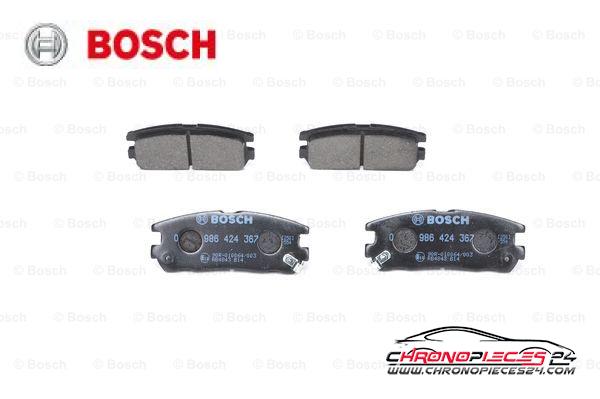 Achat de BOSCH 0 986 424 367 Kit de plaquettes de frein, frein à disque pas chères