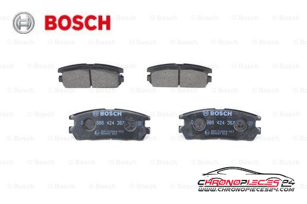 Achat de BOSCH 0 986 424 367 Kit de plaquettes de frein, frein à disque pas chères