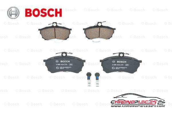 Achat de BOSCH 0 986 424 370 Kit de plaquettes de frein, frein à disque pas chères