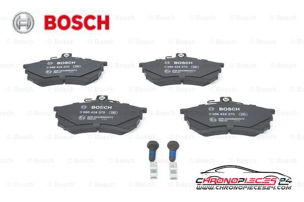 Achat de BOSCH 0 986 424 370 Kit de plaquettes de frein, frein à disque pas chères