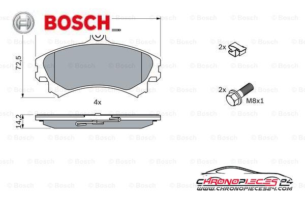 Achat de BOSCH 0 986 424 371 Kit de plaquettes de frein, frein à disque pas chères