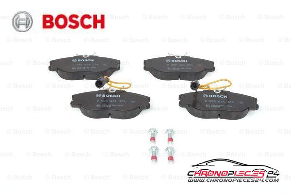 Achat de BOSCH 0 986 424 374 Kit de plaquettes de frein, frein à disque pas chères