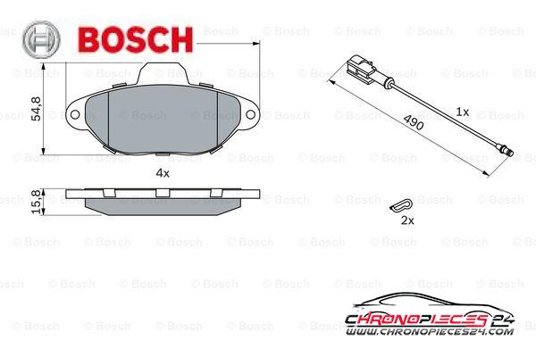 Achat de BOSCH 0 986 424 379 Kit de plaquettes de frein, frein à disque pas chères