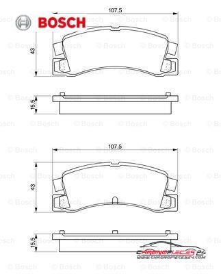 Achat de BOSCH 0 986 424 383 Kit de plaquettes de frein, frein à disque pas chères