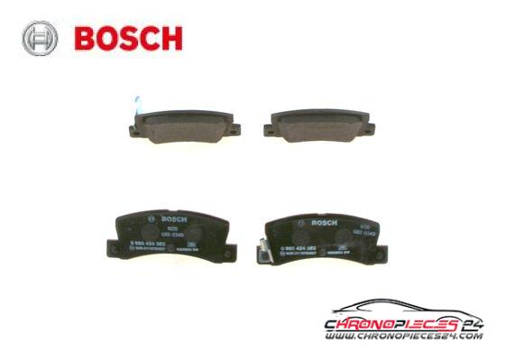 Achat de BOSCH 0 986 424 383 Kit de plaquettes de frein, frein à disque pas chères