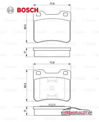 Achat de BOSCH 0 986 424 411 Kit de plaquettes de frein, frein à disque pas chères