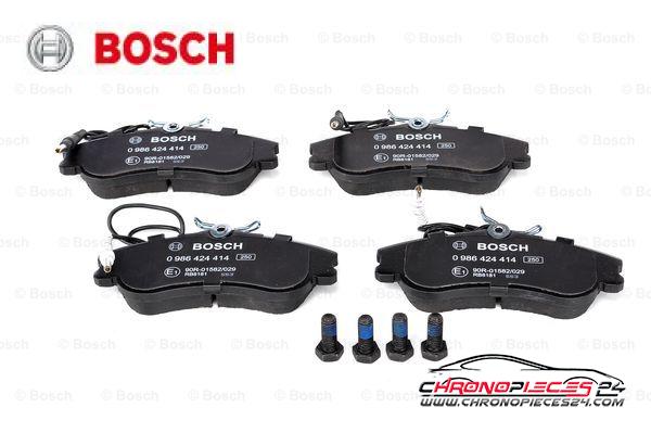 Achat de BOSCH 0 986 424 414 Kit de plaquettes de frein, frein à disque pas chères