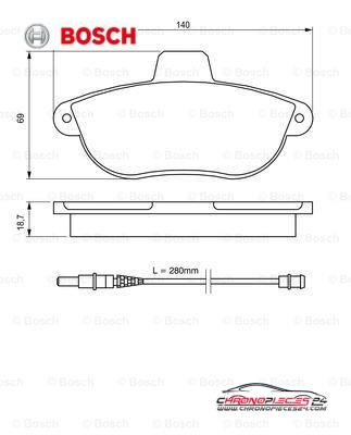 Achat de BOSCH 0 986 424 415 Kit de plaquettes de frein, frein à disque pas chères