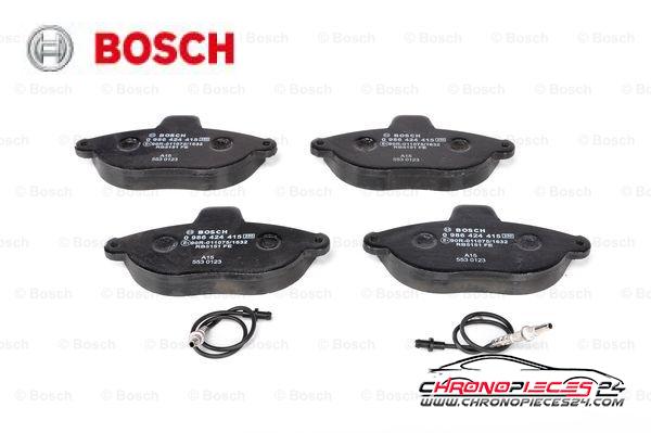 Achat de BOSCH 0 986 424 415 Kit de plaquettes de frein, frein à disque pas chères