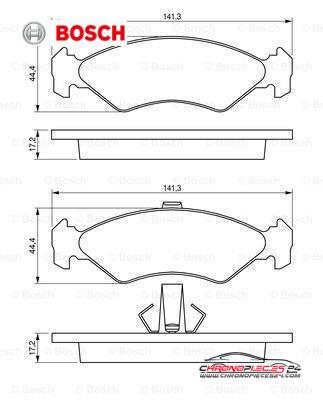 Achat de BOSCH 0 986 424 416 Kit de plaquettes de frein, frein à disque pas chères