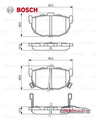 Achat de BOSCH 0 986 424 418 Kit de plaquettes de frein, frein à disque pas chères