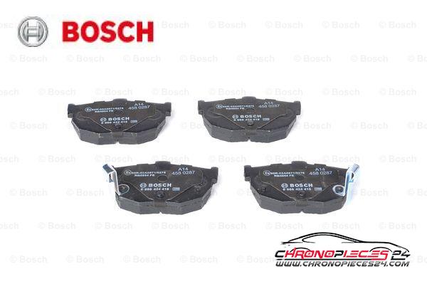 Achat de BOSCH 0 986 424 418 Kit de plaquettes de frein, frein à disque pas chères