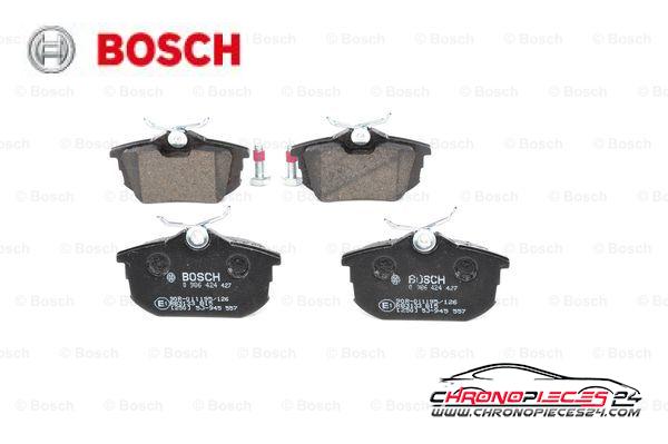 Achat de BOSCH 0 986 424 427 Kit de plaquettes de frein, frein à disque pas chères