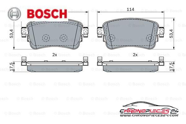 Achat de BOSCH 0 986 424 437 Kit de plaquettes de frein, frein à disque pas chères