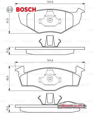 Achat de BOSCH 0 986 424 449 Kit de plaquettes de frein, frein à disque pas chères