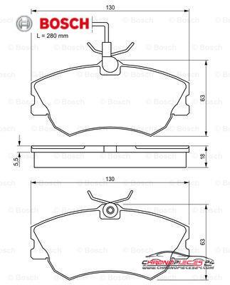 Achat de BOSCH 0 986 424 451 Kit de plaquettes de frein, frein à disque pas chères