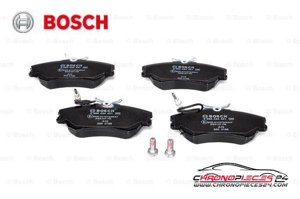 Achat de BOSCH 0 986 424 451 Kit de plaquettes de frein, frein à disque pas chères