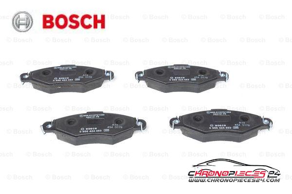 Achat de BOSCH 0 986 424 453 Kit de plaquettes de frein, frein à disque pas chères