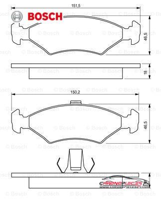 Achat de BOSCH 0 986 424 462 Kit de plaquettes de frein, frein à disque pas chères