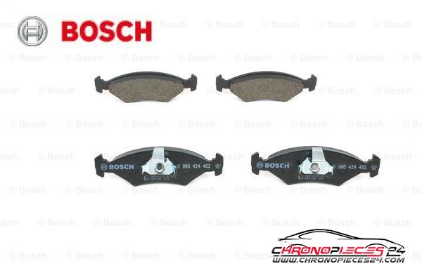 Achat de BOSCH 0 986 424 462 Kit de plaquettes de frein, frein à disque pas chères