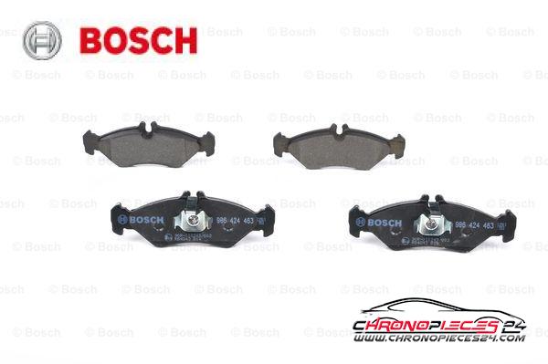 Achat de BOSCH 0 986 424 463 Kit de plaquettes de frein, frein à disque pas chères