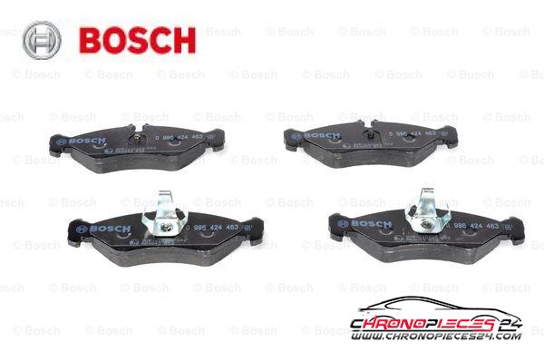 Achat de BOSCH 0 986 424 463 Kit de plaquettes de frein, frein à disque pas chères