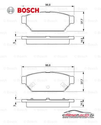 Achat de BOSCH 0 986 424 464 Kit de plaquettes de frein, frein à disque pas chères