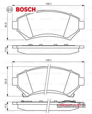 Achat de BOSCH 0 986 424 466 Kit de plaquettes de frein, frein à disque pas chères