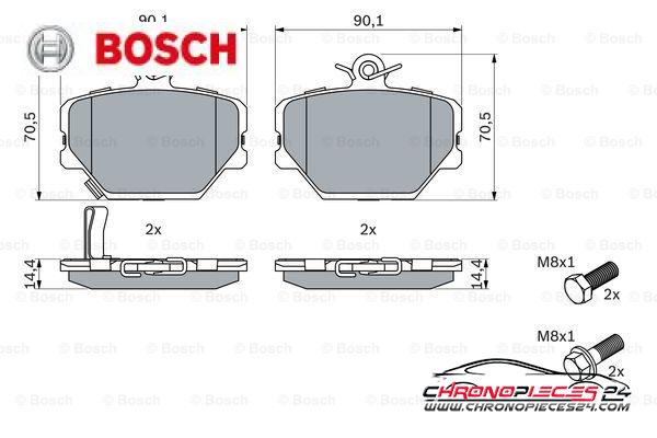 Achat de BOSCH 0 986 424 471 Kit de plaquettes de frein, frein à disque pas chères