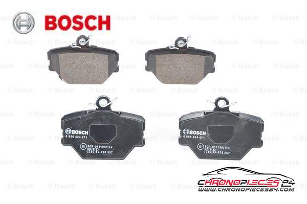 Achat de BOSCH 0 986 424 471 Kit de plaquettes de frein, frein à disque pas chères