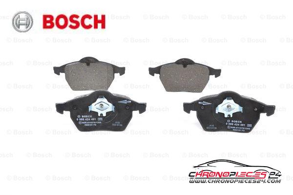 Achat de BOSCH 0 986 424 481 Kit de plaquettes de frein, frein à disque pas chères