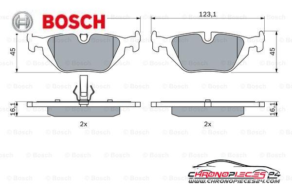 Achat de BOSCH 0 986 424 484 Kit de plaquettes de frein, frein à disque pas chères