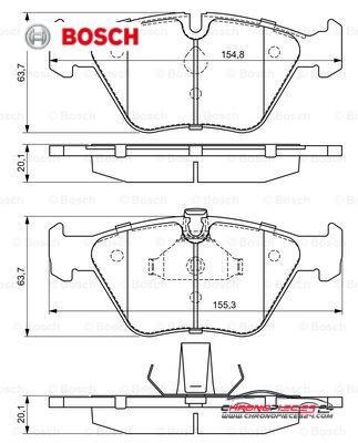 Achat de BOSCH 0 986 424 485 Kit de plaquettes de frein, frein à disque pas chères