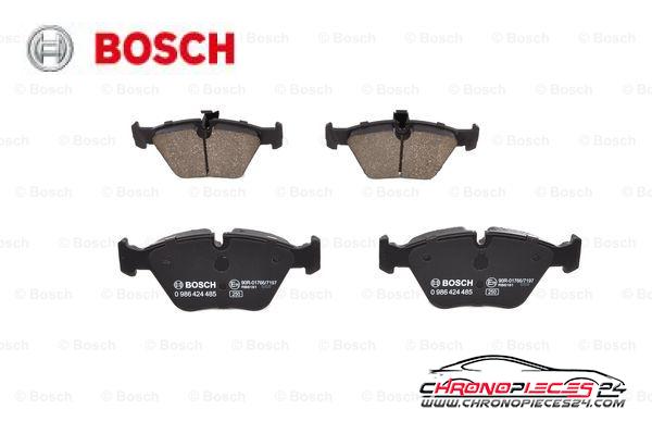 Achat de BOSCH 0 986 424 485 Kit de plaquettes de frein, frein à disque pas chères