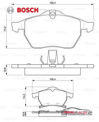 Achat de BOSCH 0 986 424 488 Kit de plaquettes de frein, frein à disque pas chères