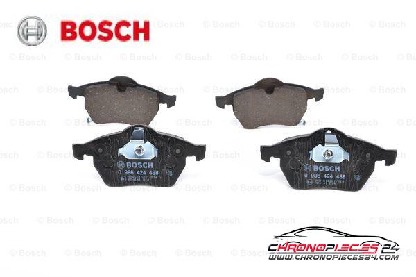 Achat de BOSCH 0 986 424 488 Kit de plaquettes de frein, frein à disque pas chères