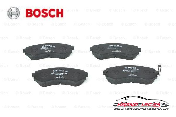 Achat de BOSCH 0 986 424 489 Kit de plaquettes de frein, frein à disque pas chères