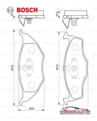 Achat de BOSCH 0 986 424 502 Kit de plaquettes de frein, frein à disque pas chères