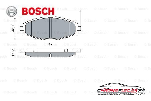 Achat de BOSCH 0 986 424 512 Kit de plaquettes de frein, frein à disque pas chères