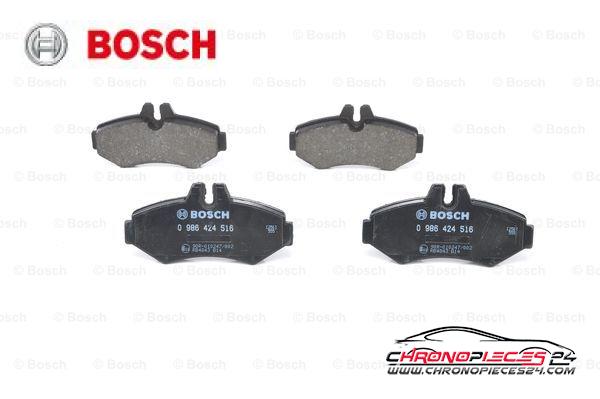 Achat de BOSCH 0 986 424 516 Kit de plaquettes de frein, frein à disque pas chères