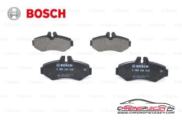 Achat de BOSCH 0 986 424 516 Kit de plaquettes de frein, frein à disque pas chères