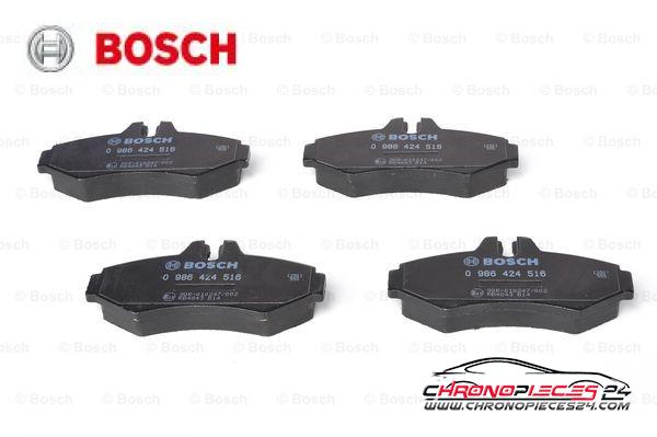 Achat de BOSCH 0 986 424 516 Kit de plaquettes de frein, frein à disque pas chères