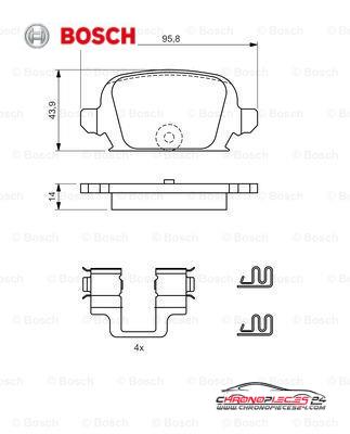 Achat de BOSCH 0 986 424 528 Kit de plaquettes de frein, frein à disque pas chères