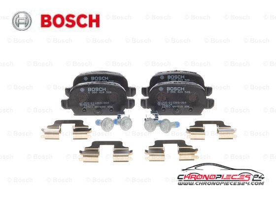 Achat de BOSCH 0 986 424 528 Kit de plaquettes de frein, frein à disque pas chères