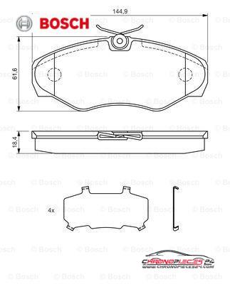 Achat de BOSCH 0 986 424 531 Kit de plaquettes de frein, frein à disque pas chères