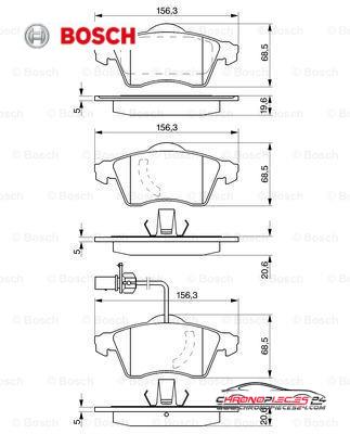 Achat de BOSCH 0 986 424 537 Kit de plaquettes de frein, frein à disque pas chères